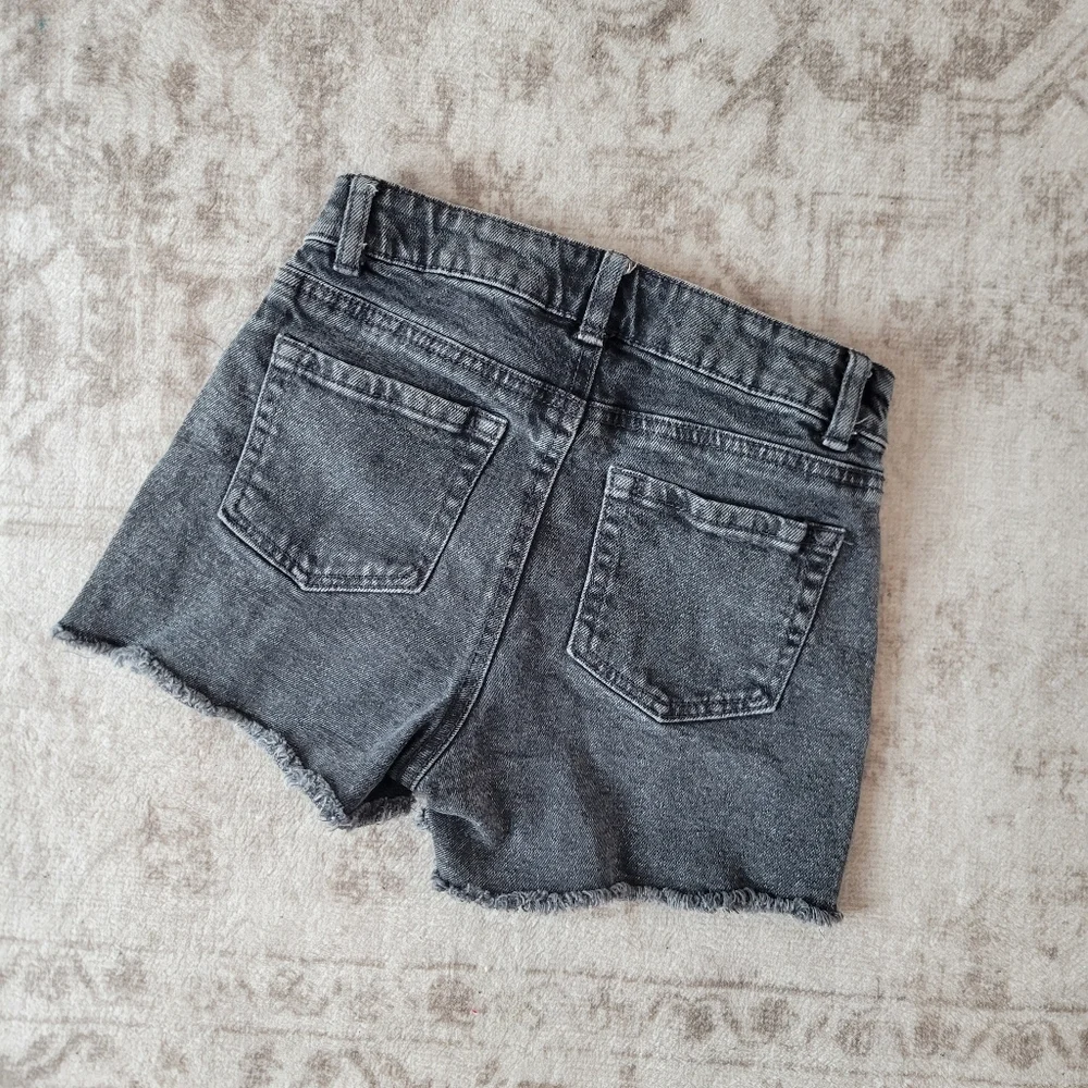 Art Class Girls M‎ 7/8 Black Cut Off Denim Shorts Adjustable Waist